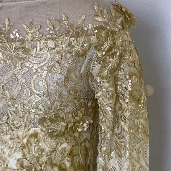 Montage by Liman long sleeves ombré lace gown - Picture 6 of 15